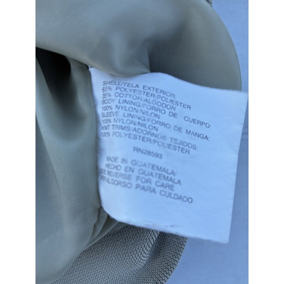 VTG Members Only Iconic Bomber Jacket Tan Khaki Mens M Full Zip Pockets Retro - Picture 6 of 8